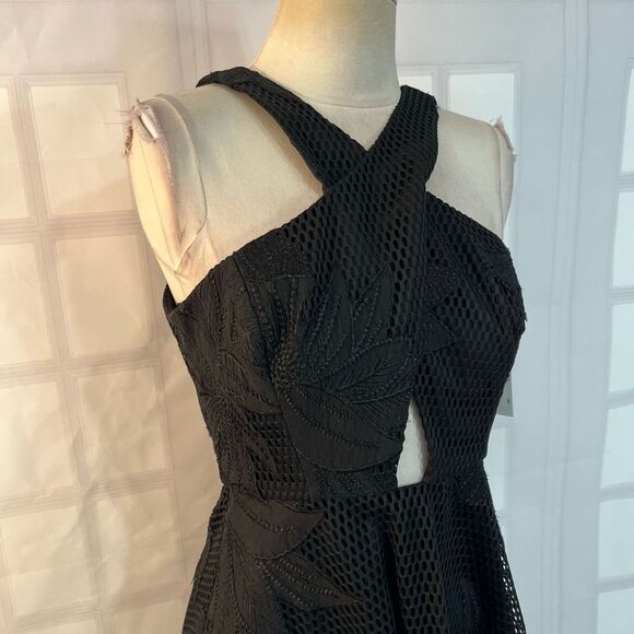 Jay Godfrey for intermix nwt black halter cutout skater dress size 0 - Picture 3 of 10